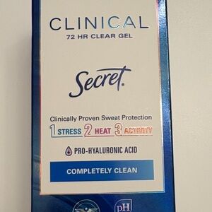 Clinical Secret 72 hour clear gel deodorant completely clean sweat protection